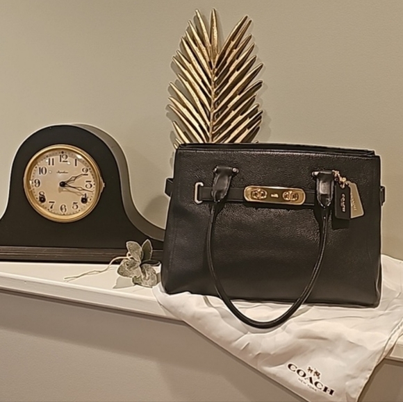 Coach Handbags - COACH SWAGGER CARRYALL (Navy Blue)